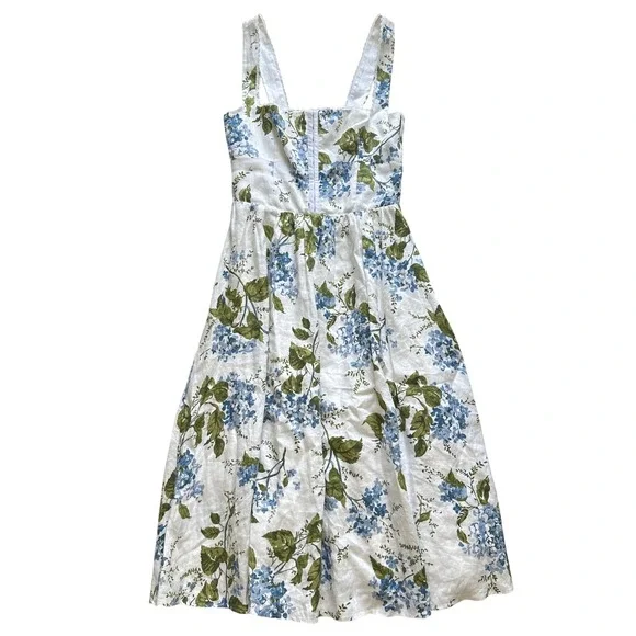 Reformation Tagliatelle Linen Midi Riviera Floral 8 - Picture 4 of 9